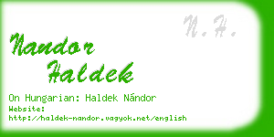 nandor haldek business card